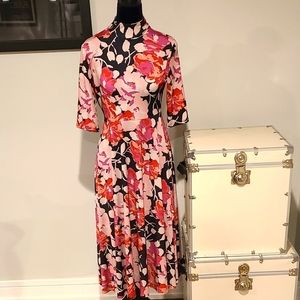Zara Midi Open Back Floral Dress